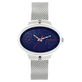 Fastrack, Women's  Watch Analog, Blue Dial Mesh Band, 6185sm01